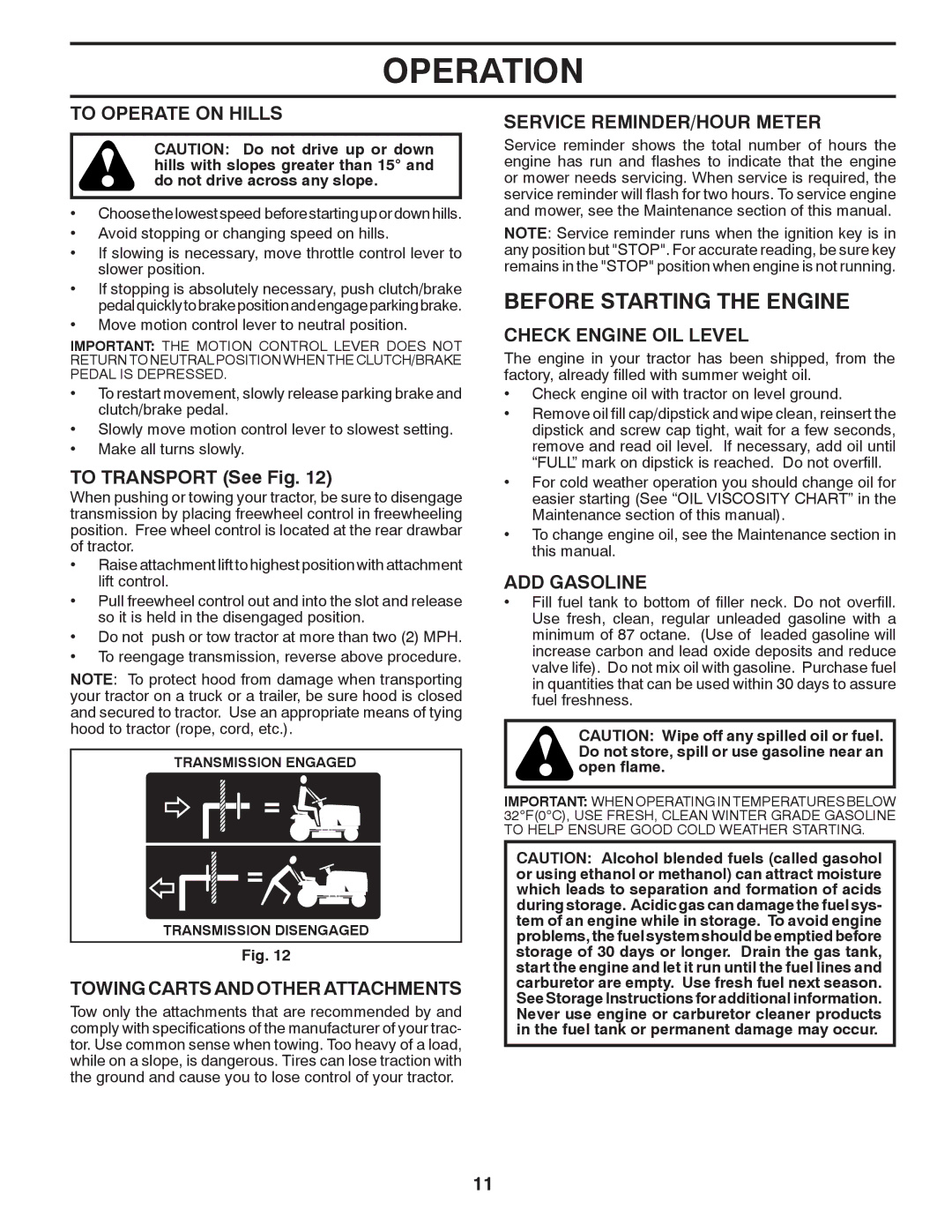 Poulan 96048000500, 532 43 88-78 manual Before Starting the Engine 