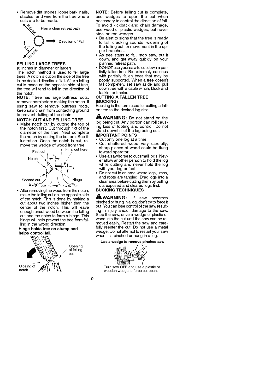 Poulan 545146939 Felling Large Trees, Notch CUT and Felling Tree, Cutting a Fallen Tree Bucking, Important Points 