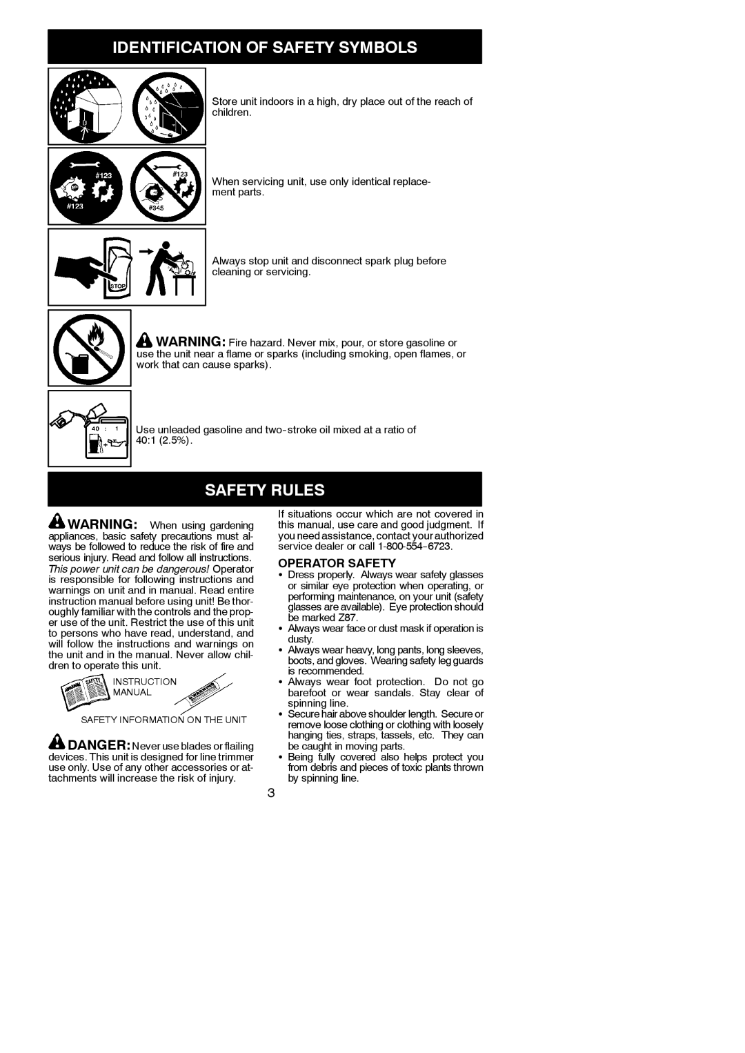 Poulan 545154716 instruction manual Safety Rules, Operator Safety 