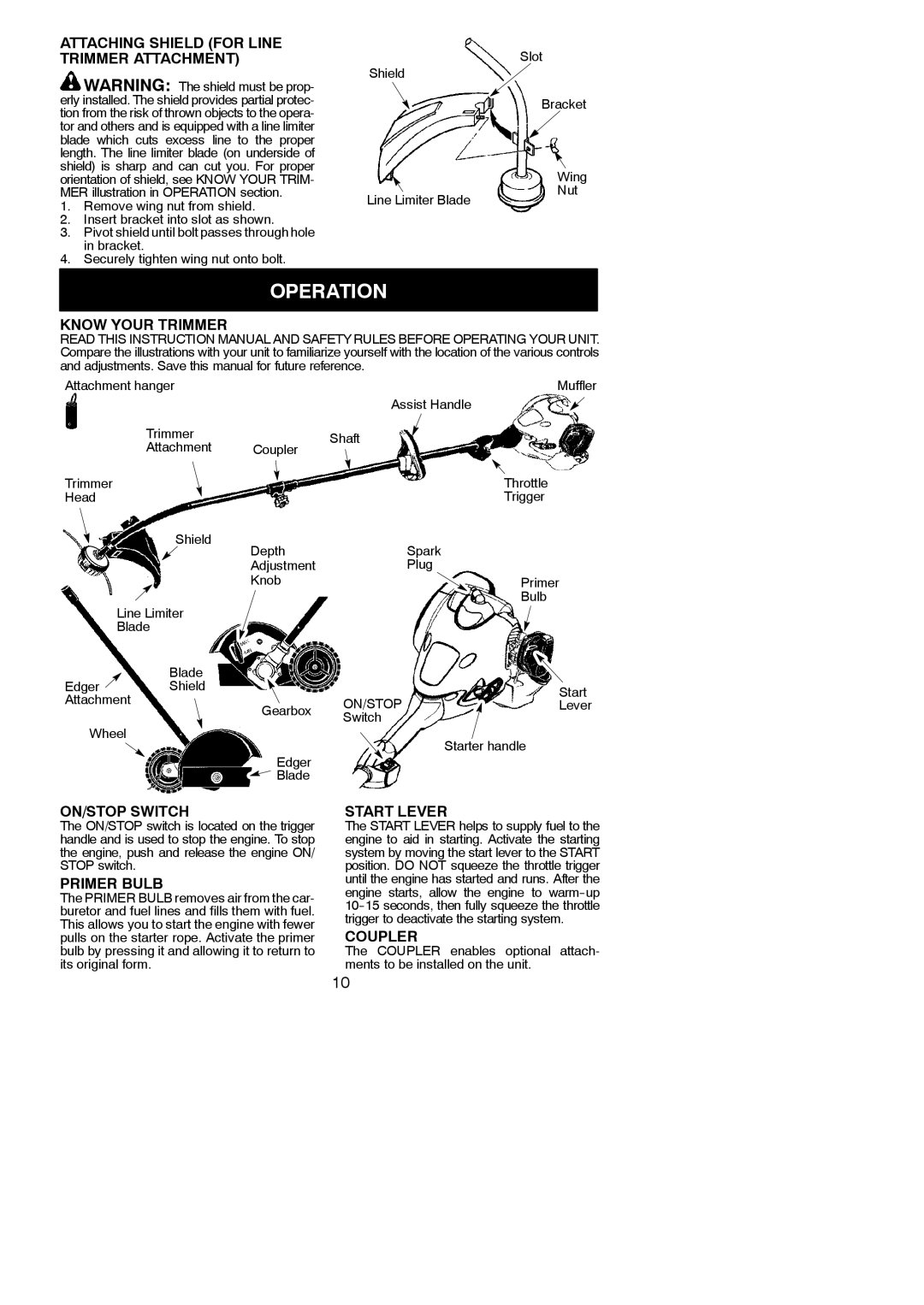 Poulan 545186849, PP25E instruction manual Operation 