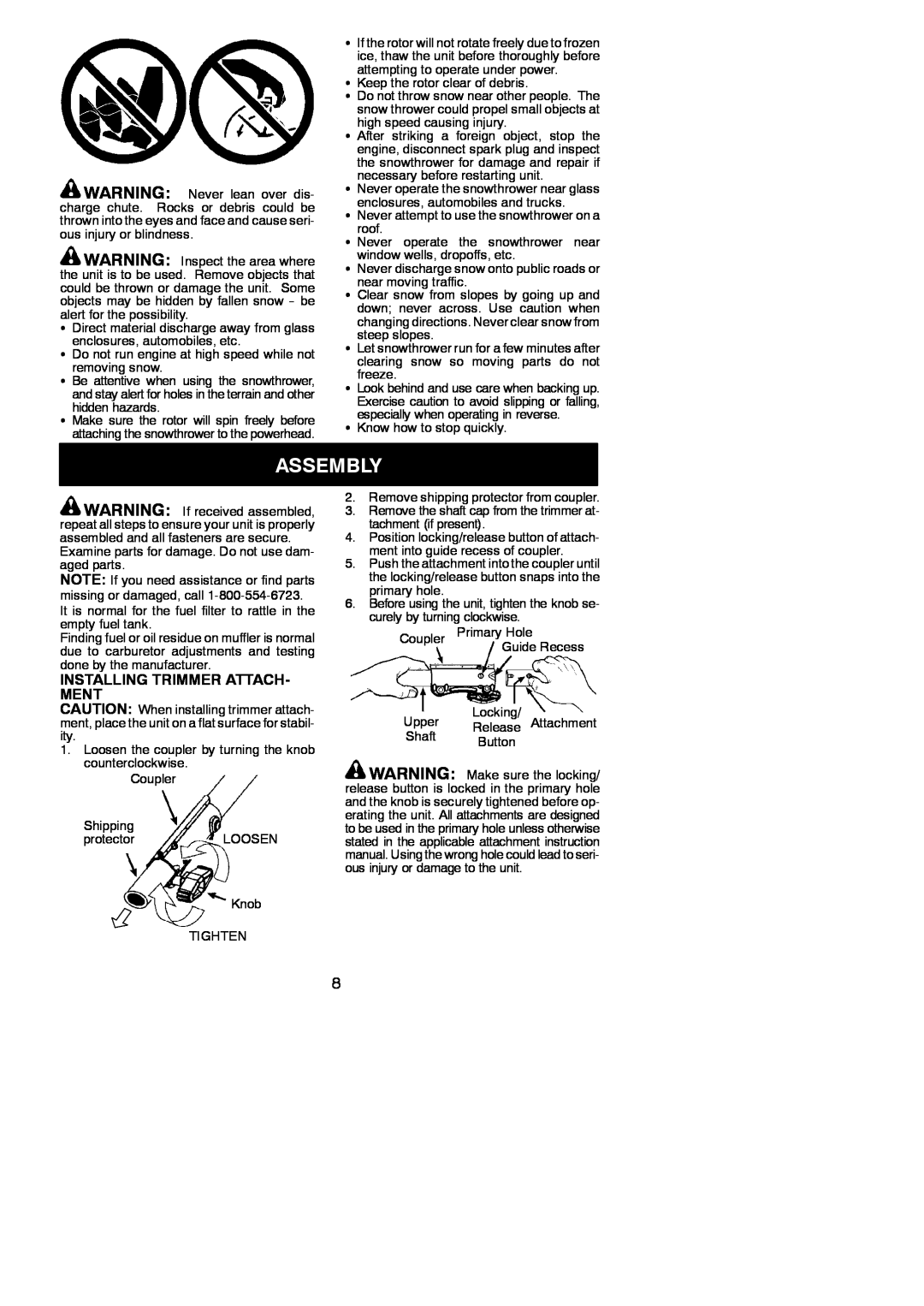 Poulan 952711879 instruction manual Assembly, Installing Trimmer Attach- Ment 