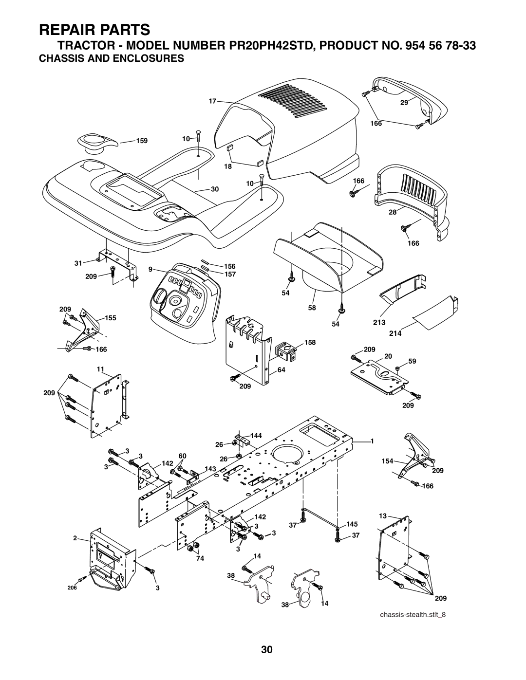 Poulan 954567833, 186914 owner manual Chassis and Enclosures 