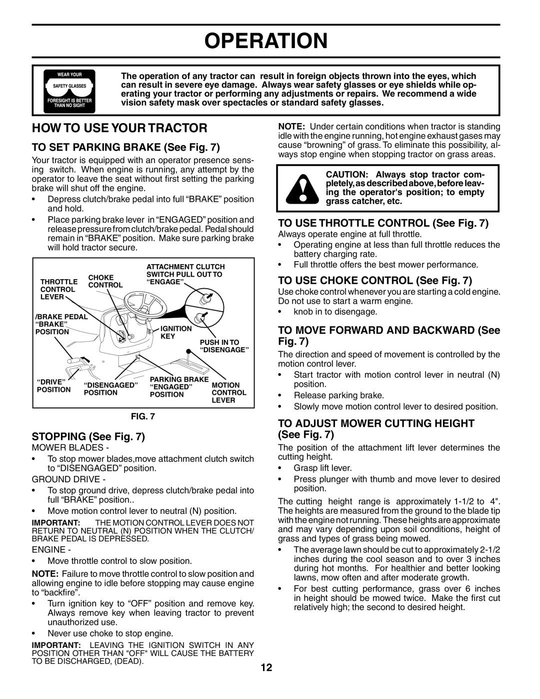 Poulan 954569455, 184425 manual HOW to USE Your Tractor 