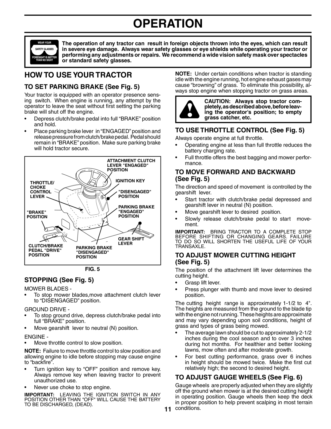 Poulan 184518, 954569554 manual HOW to USE Your Tractor 