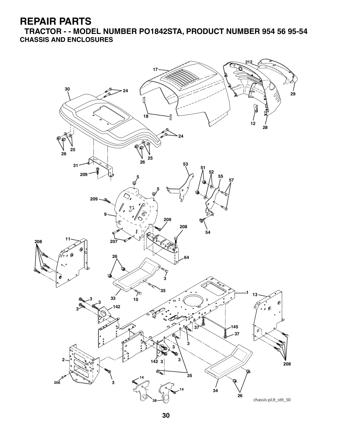 Poulan 954569554, 184518 manual Chassis and Enclosures 