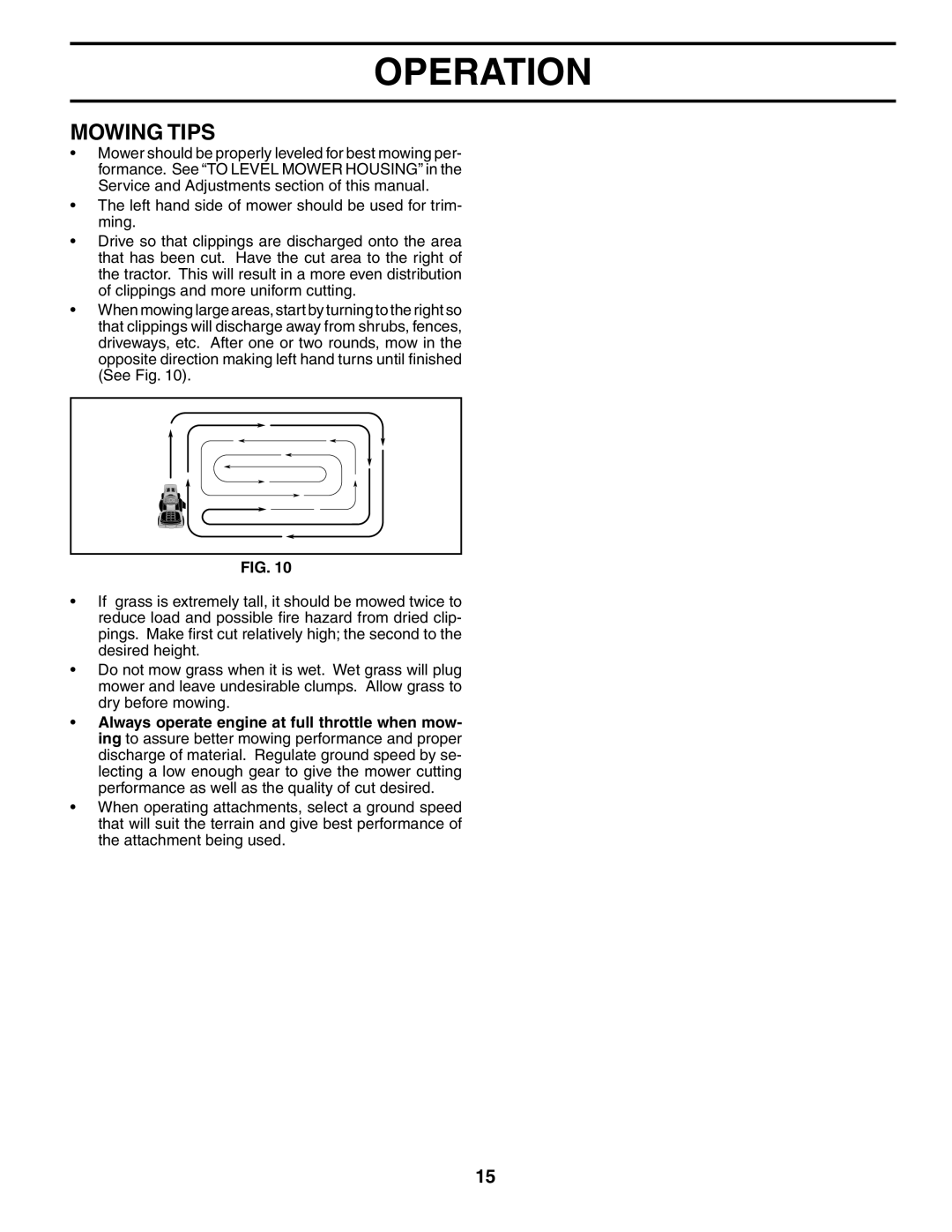 Poulan 184433, 954569677 manual Mowing Tips 