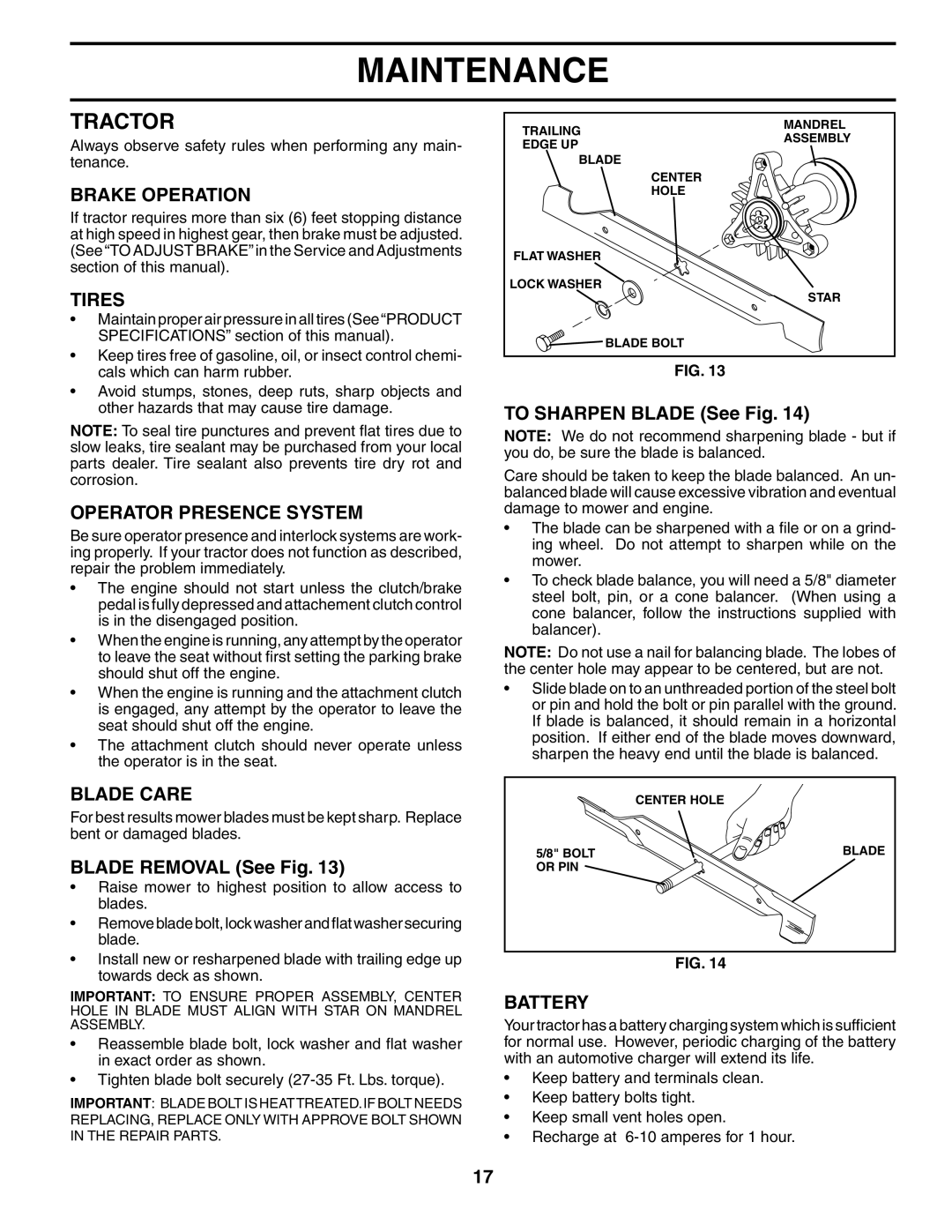 Poulan 186996, 954570925 owner manual Tractor 