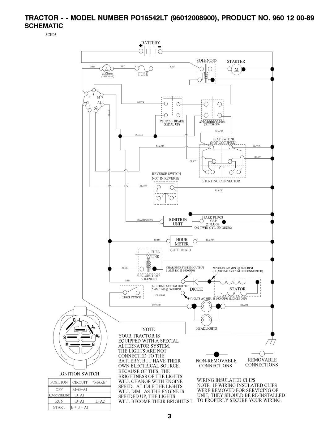 Poulan 96012008900, 960 12 00-89 manual Schematic 