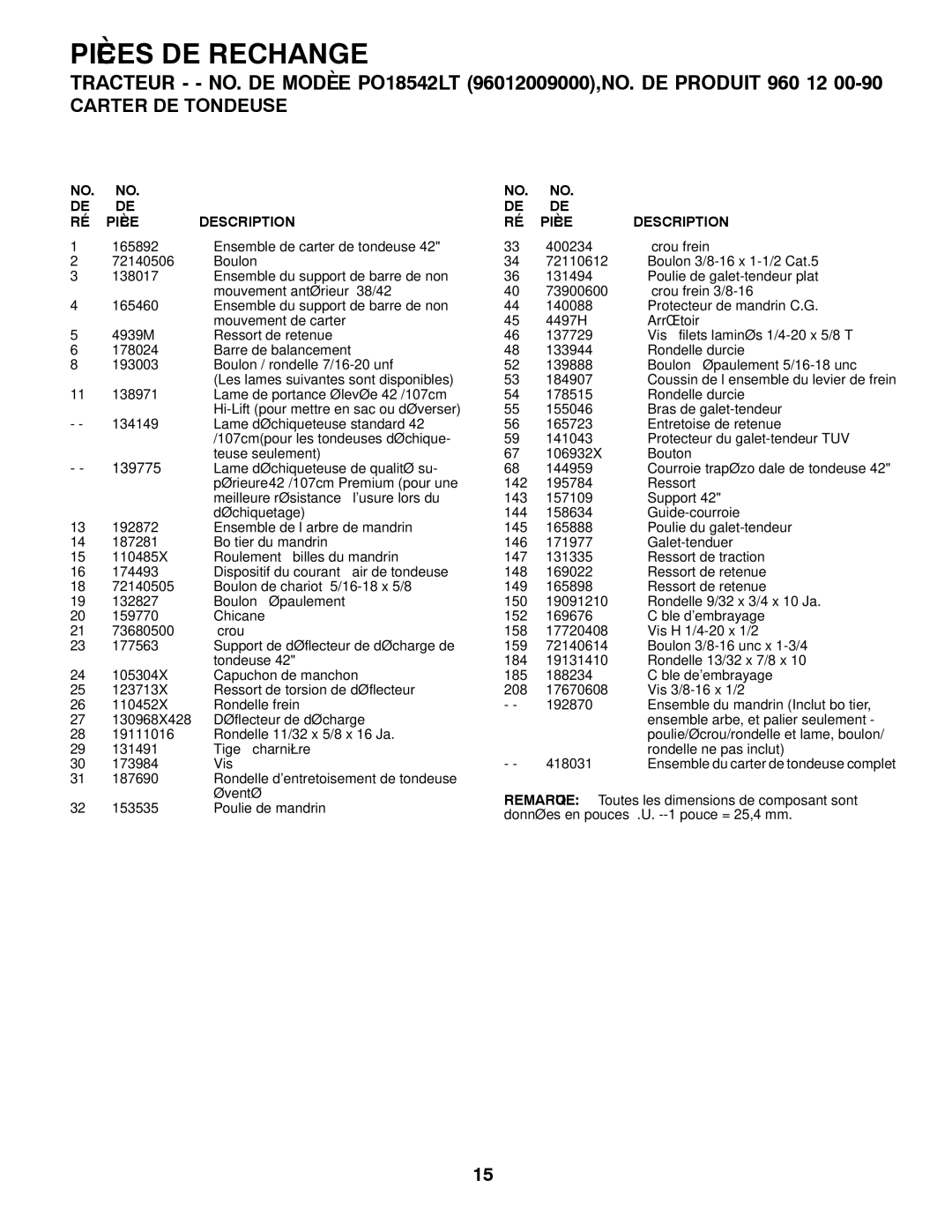 Poulan 960 12 00-90 manual 139775 