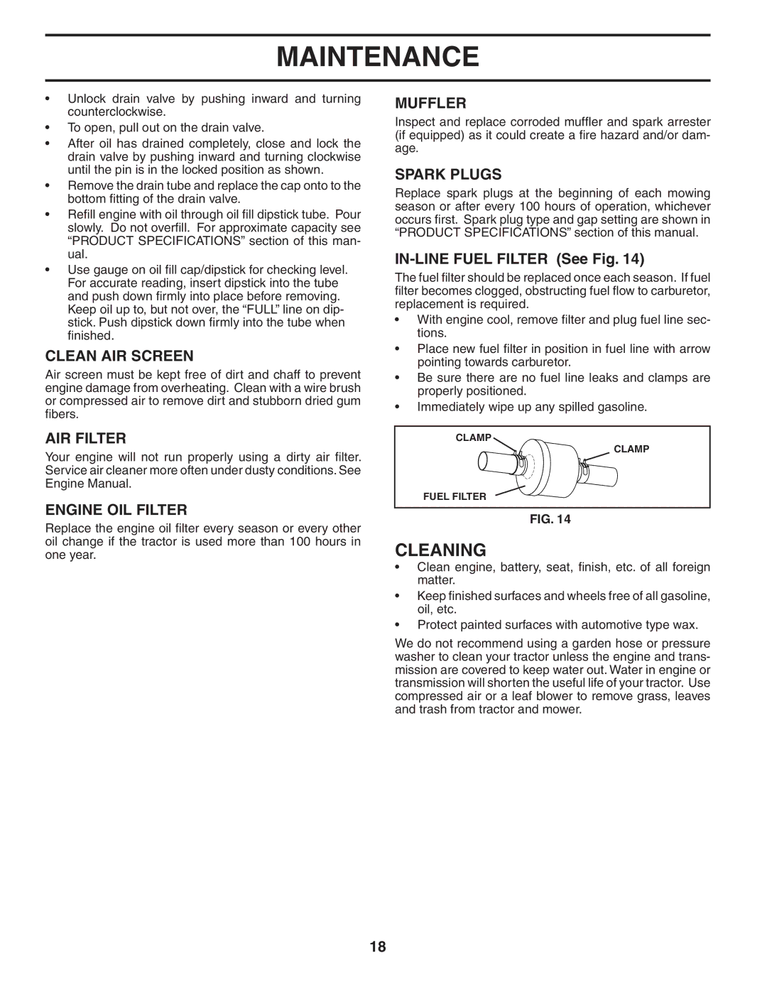 Poulan 96012004701, 402559 manual Cleaning 