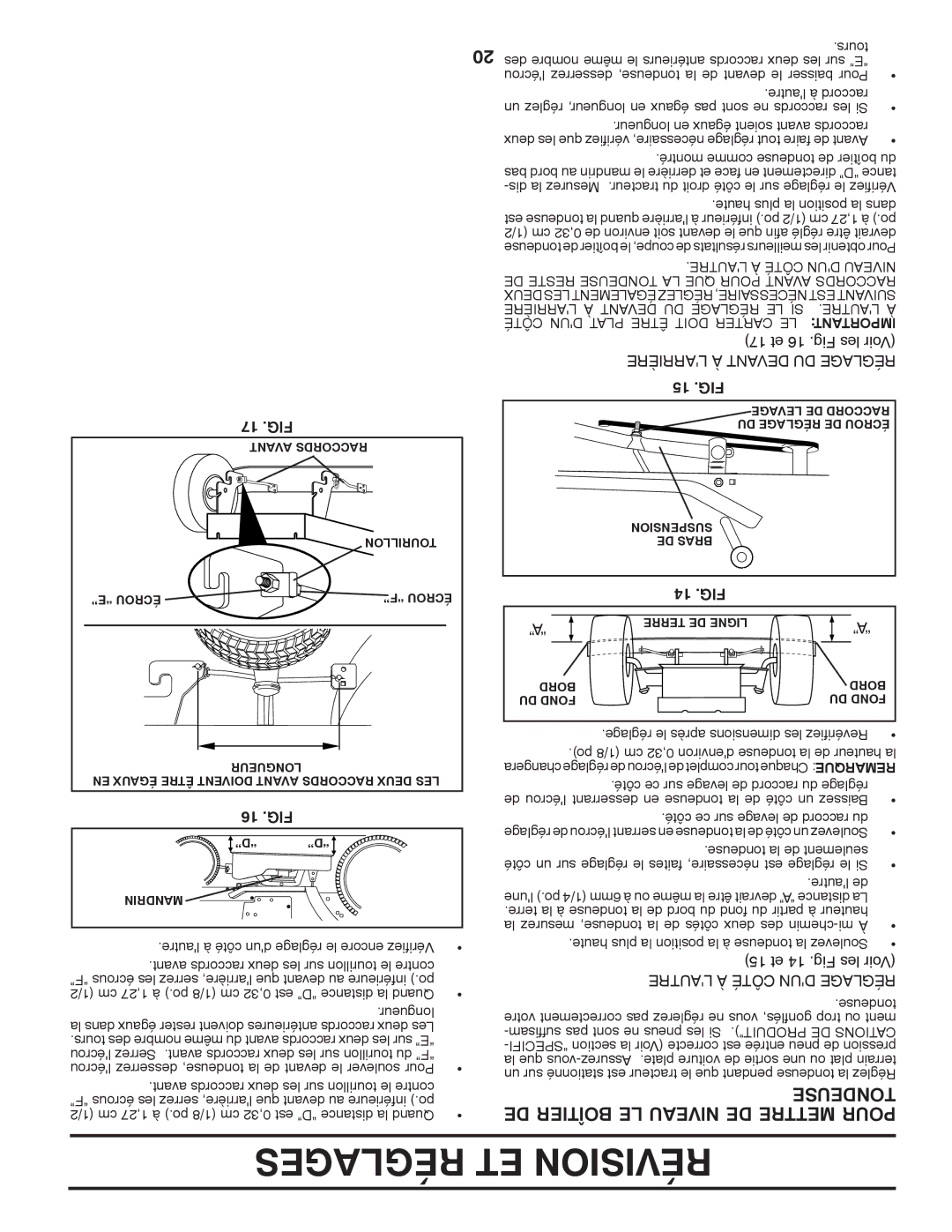 Poulan 96012006904 manual DE Boîtier LE Niveau DE Mettre Pour, Sedeuton 