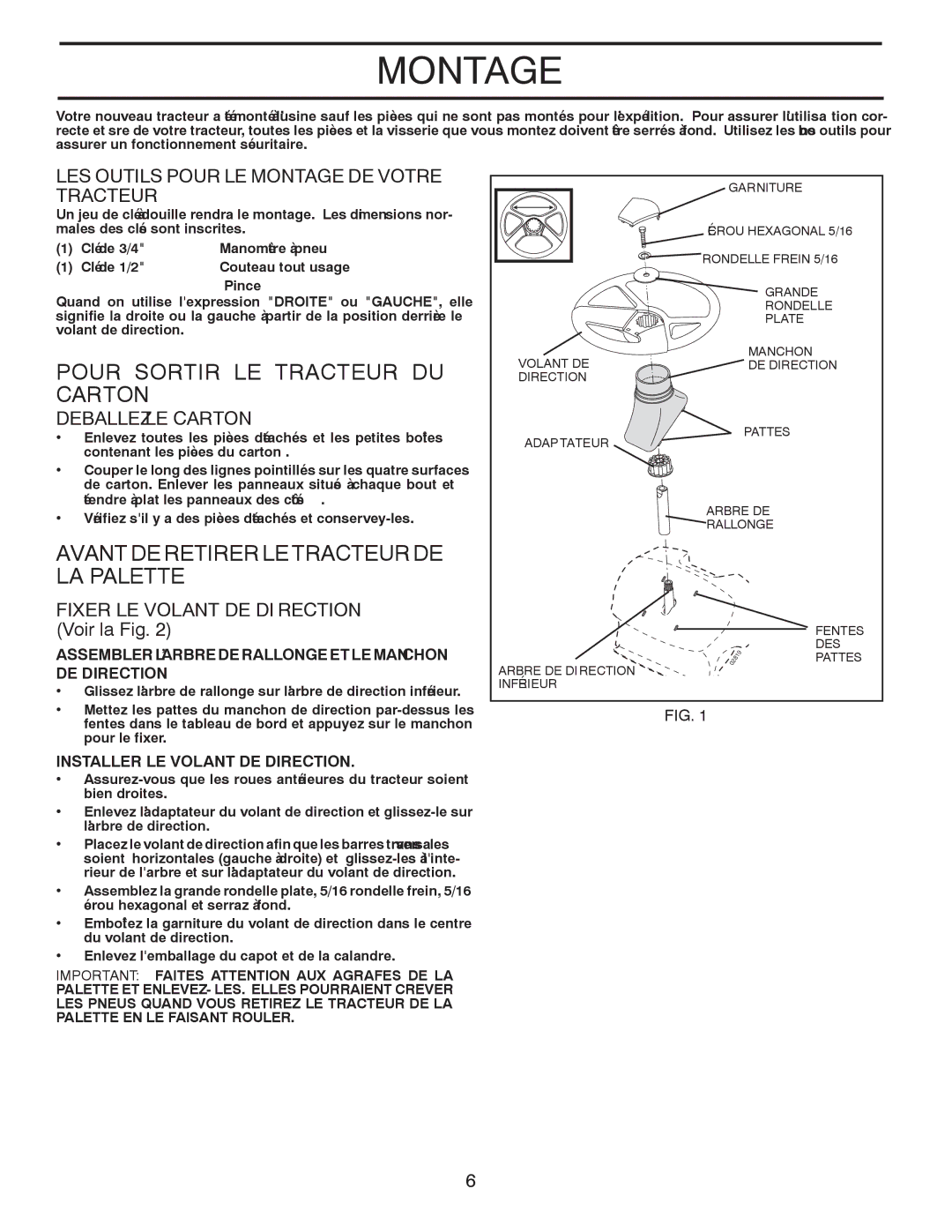 Poulan 417183, 96012007900 manual DU Tracteur LE Sortir Pour, Palette LA, Toncar 