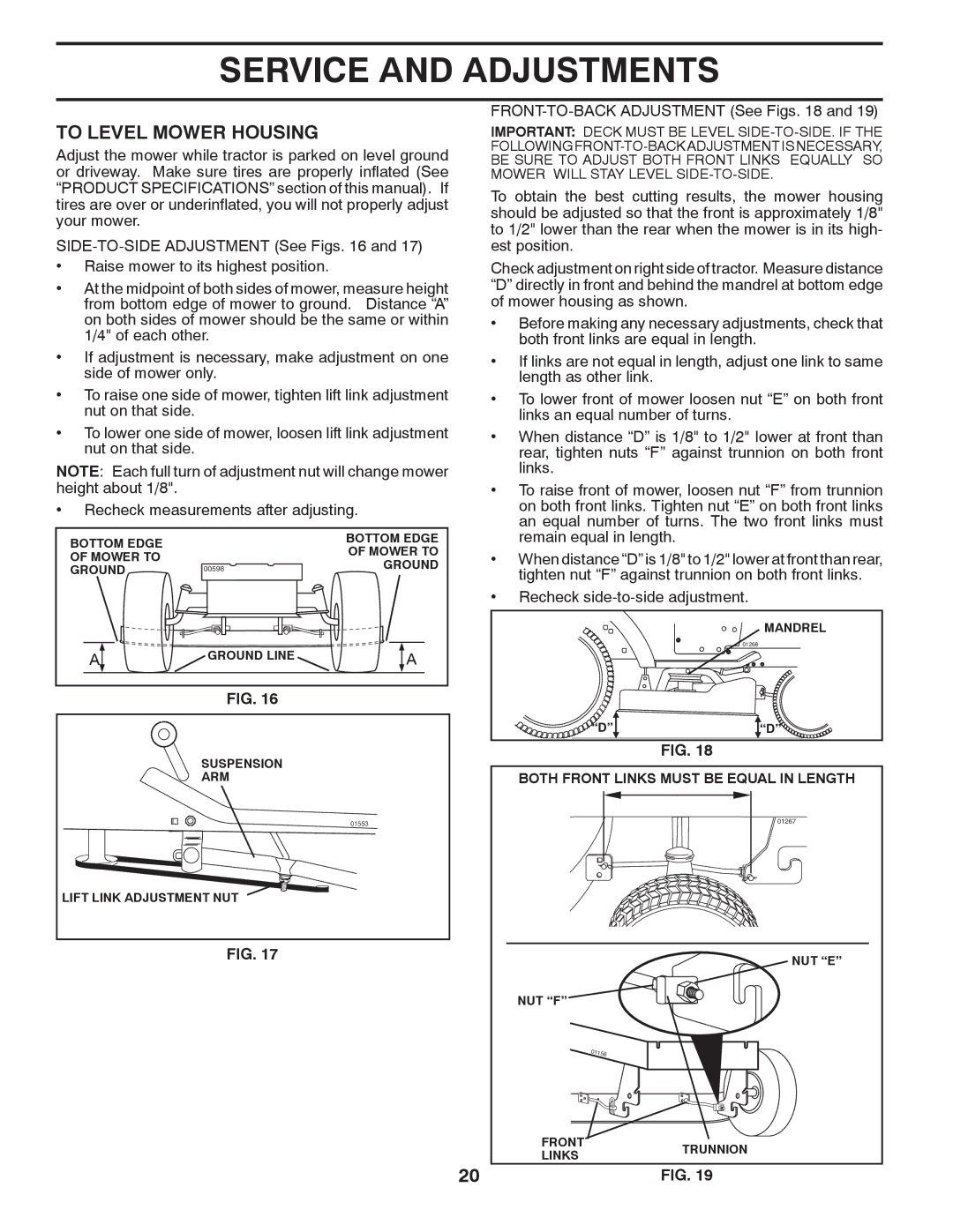 Poulan 96012008100, 417905 manual Recheck side-to-side adjustment 