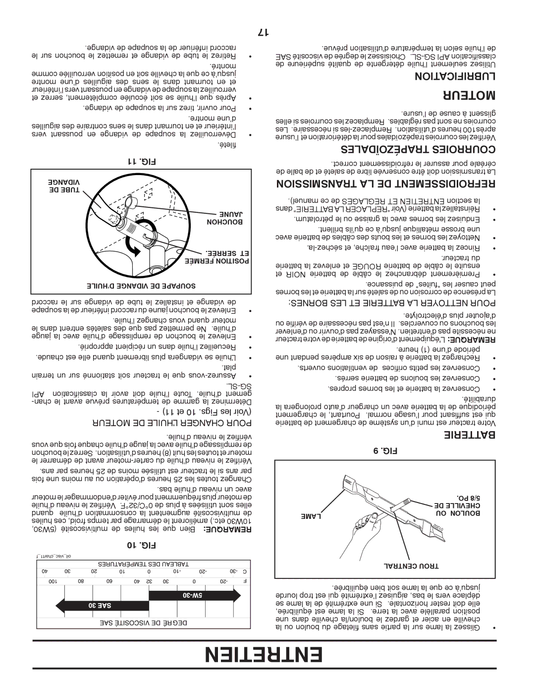 Poulan 96012008300, 418745 Transmission LA DE Refroidissement, Lubrification, Trapézoïdales Courroies, 11 .FIG, 10 .FIG 