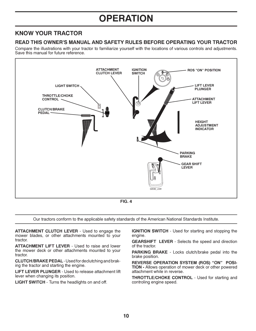 Poulan 96012008400, 418757 manual Know Your Tractor 