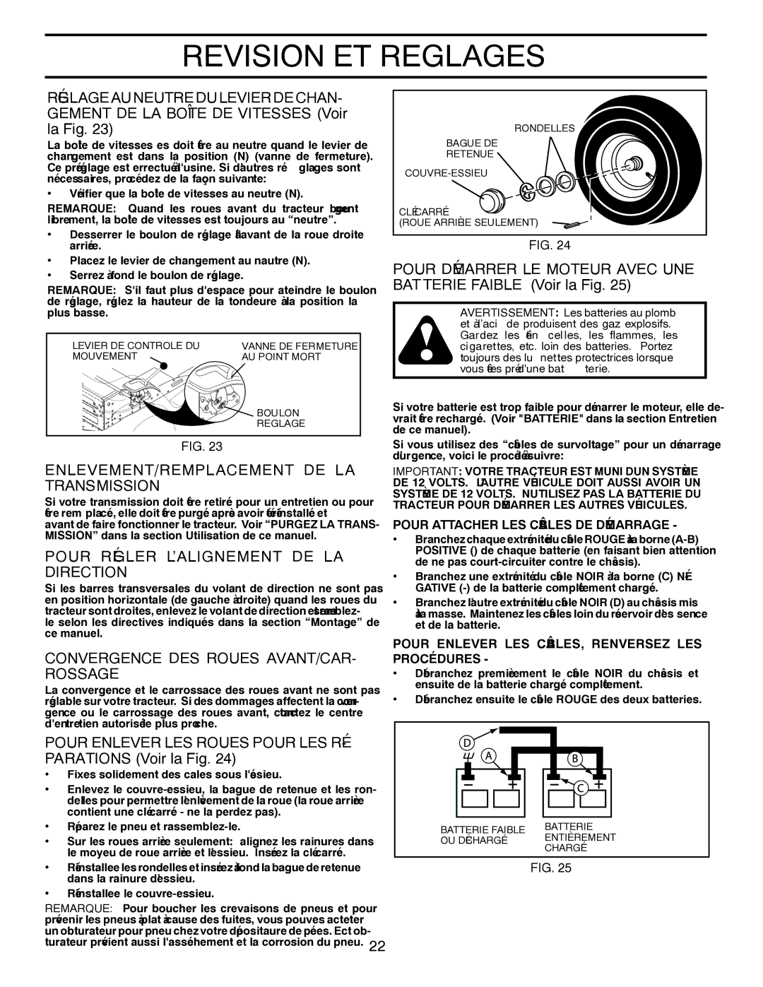 Poulan 418791, 96012008500 manual Rossage, AVANT/CAR Roues DES Convergence, LA DE L’ALIGNEMENT Régler Pour, Sionmistrans 