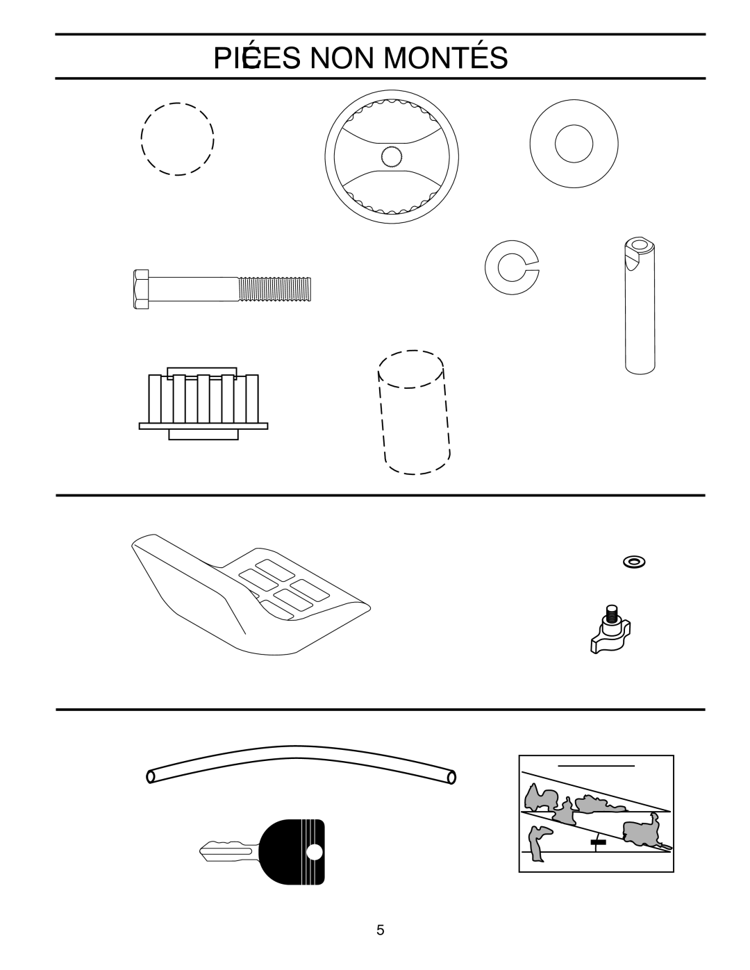 Poulan 96012008500, 418791 manual Montées NON Piéces, Pente-Guide 