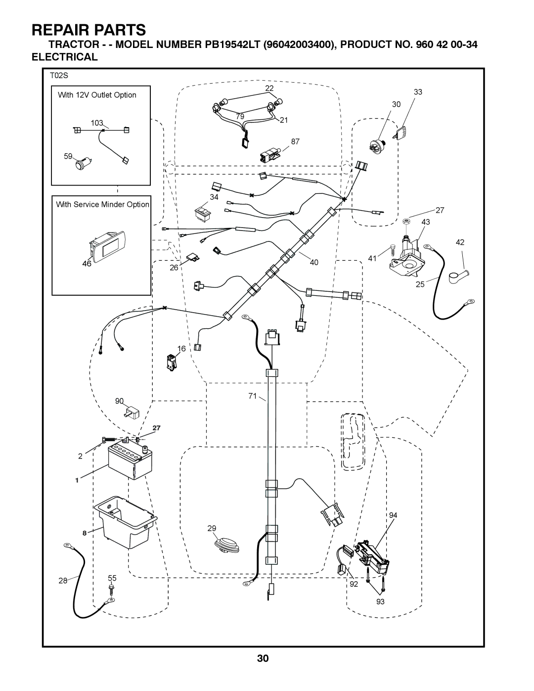 Poulan 96042002400 owner manual Electrical 