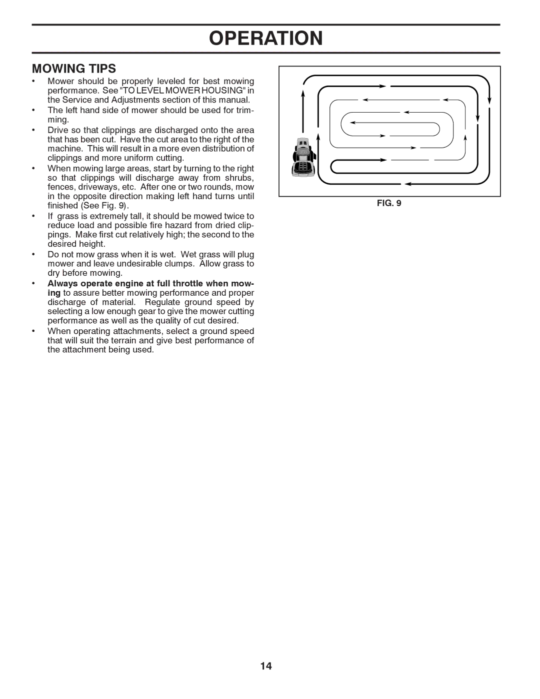 Poulan 96042003501, 413437 manual Mowing Tips 