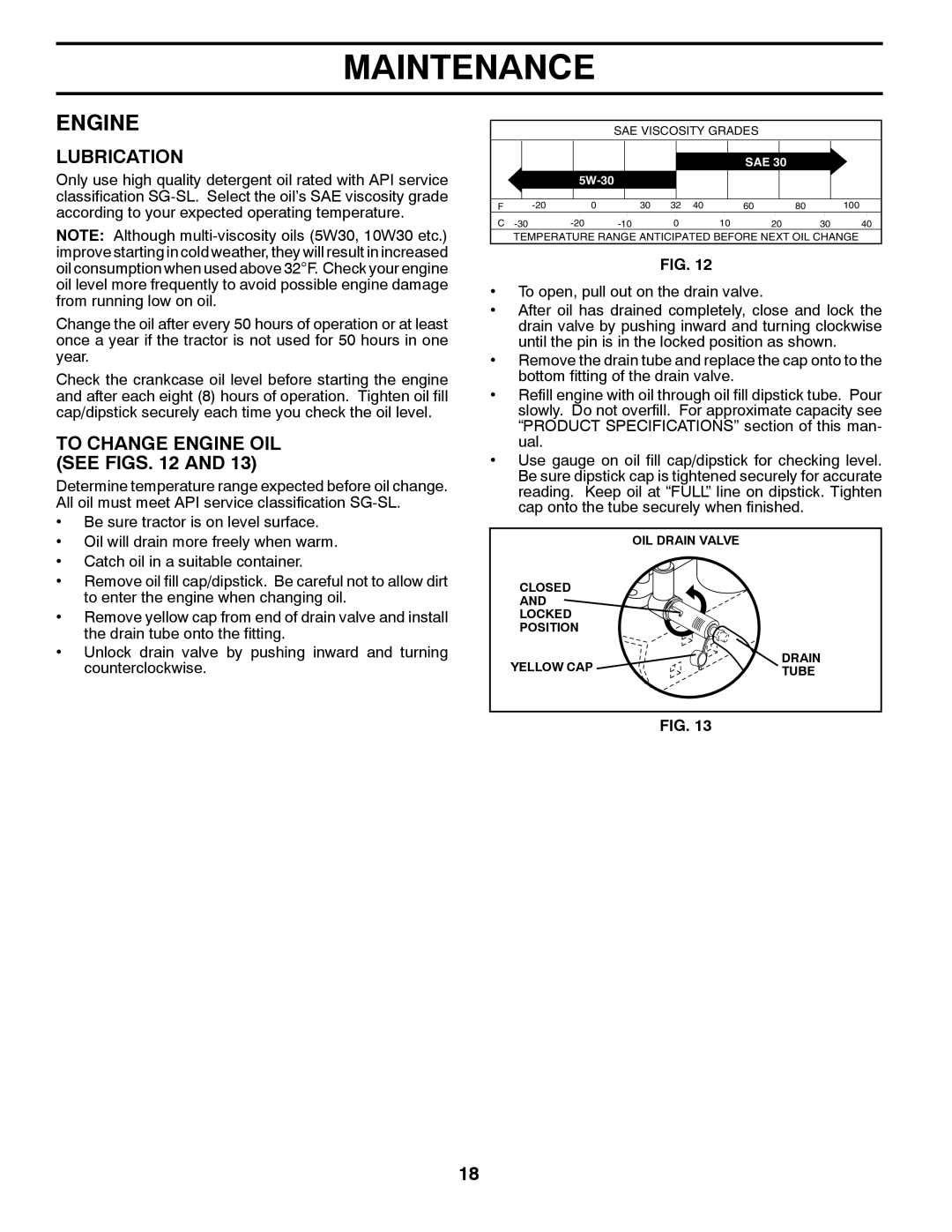 Poulan 96042003501, 413437 manual Lubrication, To Change Engine OIL see Figs 