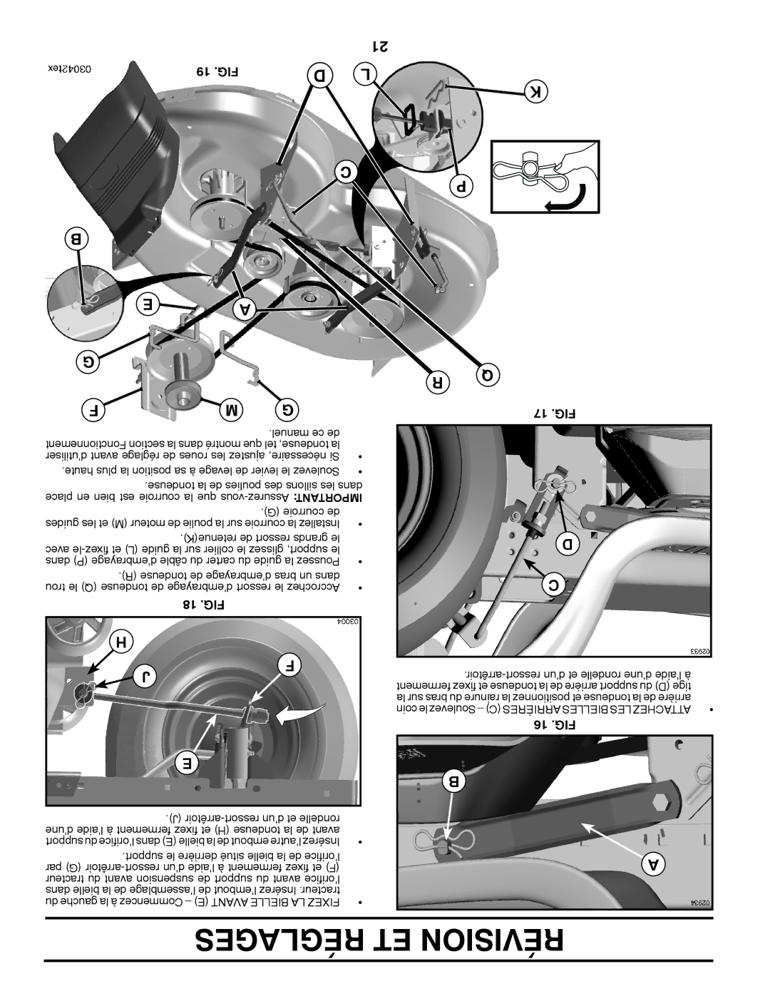 Poulan 96042003501, 413437 manual 19 .FIG, 18 .FIG, 17 .FIG, 16 .FIG 