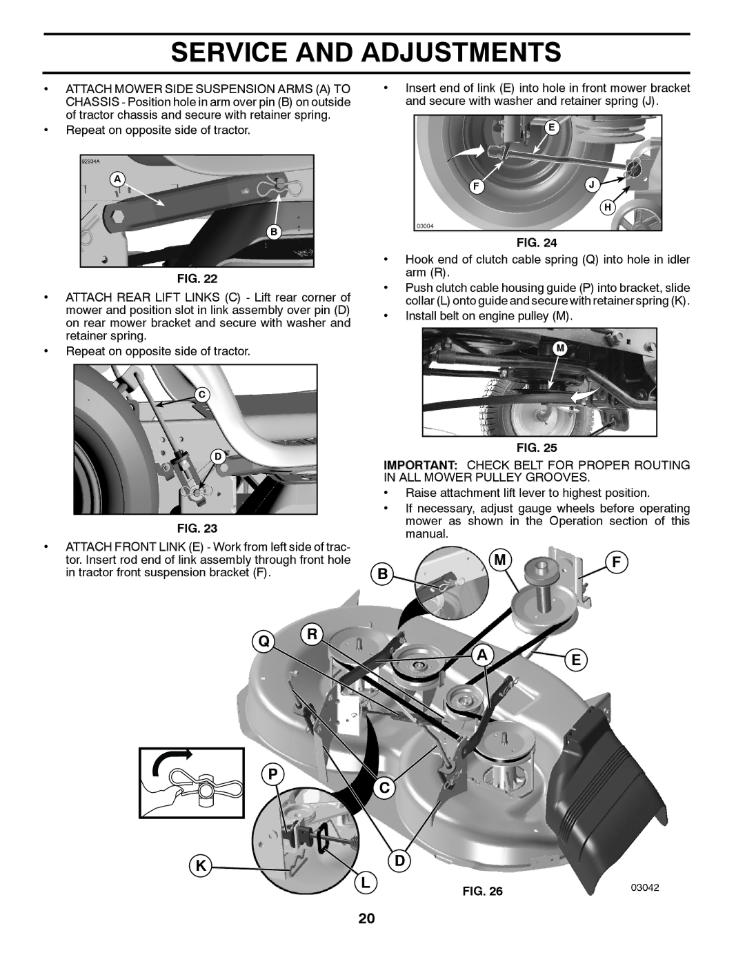 Poulan 96042003503 manual Install belt on engine pulley M 