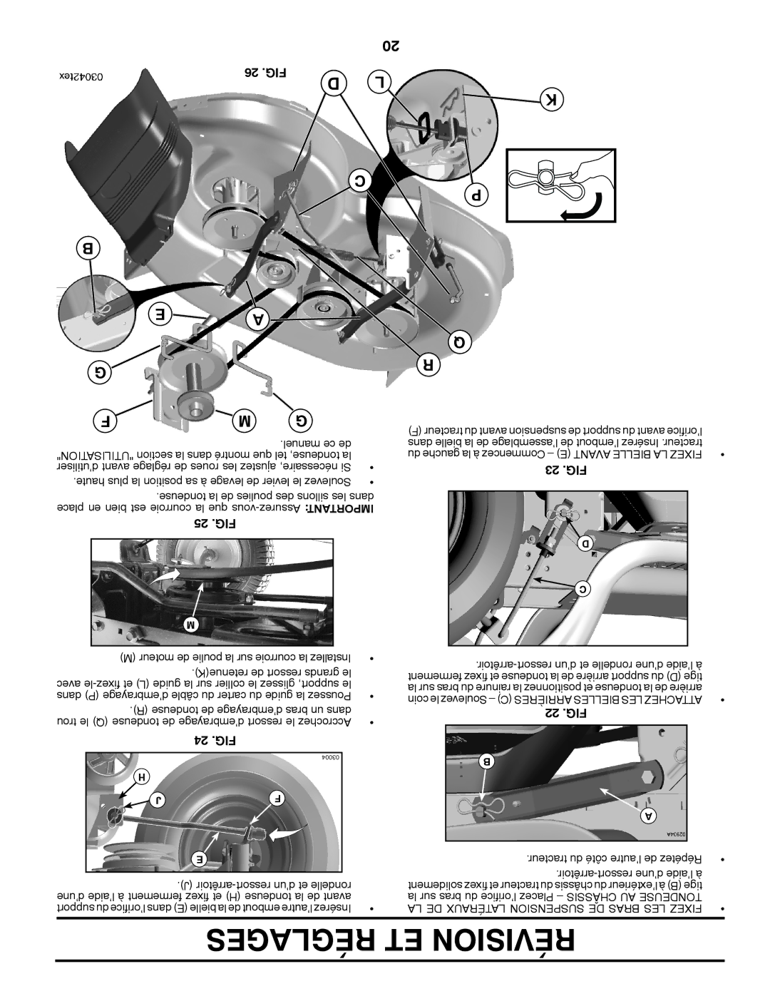 Poulan 96042003503 manual 26 .FIG, 25 .FIG, 23 .FIG, 22 .FIG, 24 .FIG 