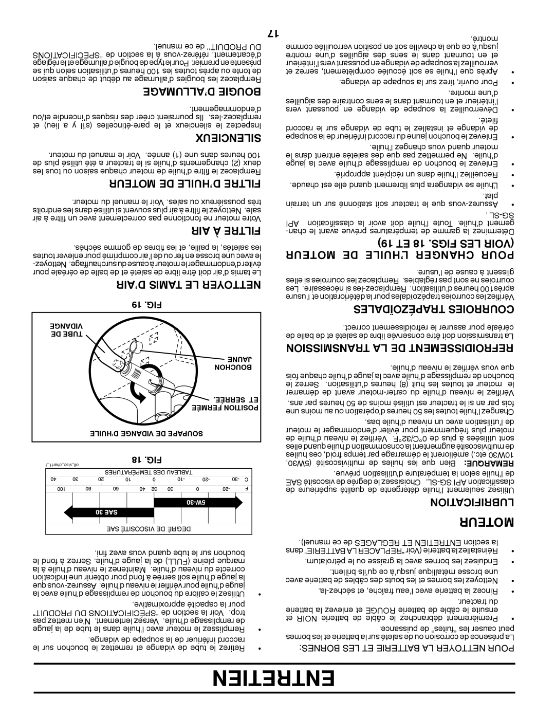 Poulan 96042003505 manual Moteur 