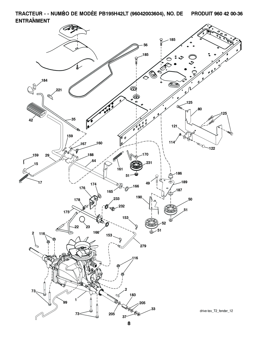 Poulan 426140, 96042003603 manual 205 183 