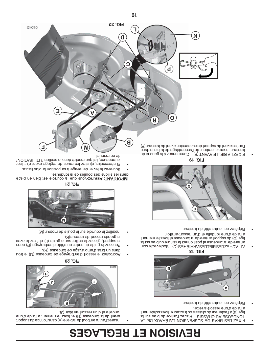 Poulan 96042003801 manual Fig L, 21 .FIG, 19 .FIG, 18 .FIG, 20 .FIG 