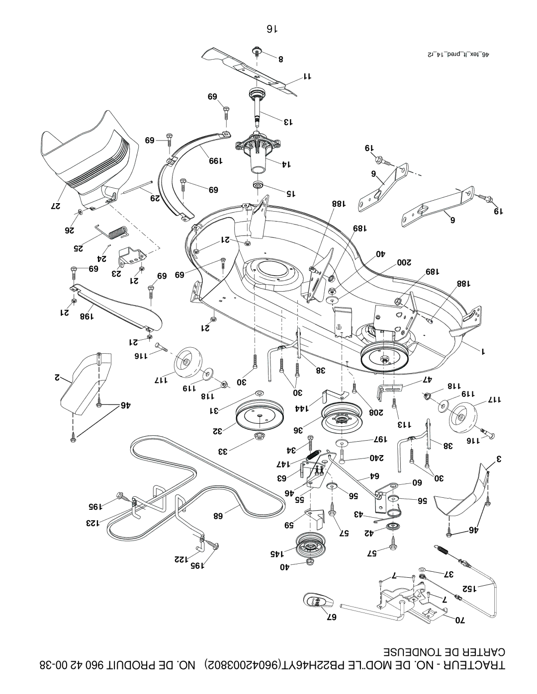 Poulan 960 42 00-38, 96042003802 manual 208 197, 240 195 152 