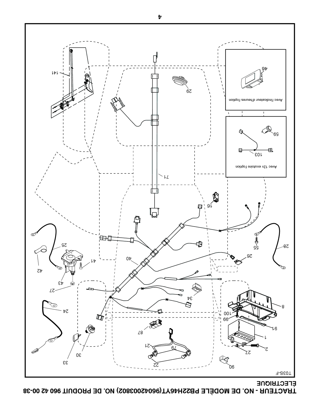 Poulan 960 42 00-38, 96042003802 manual Électrique 