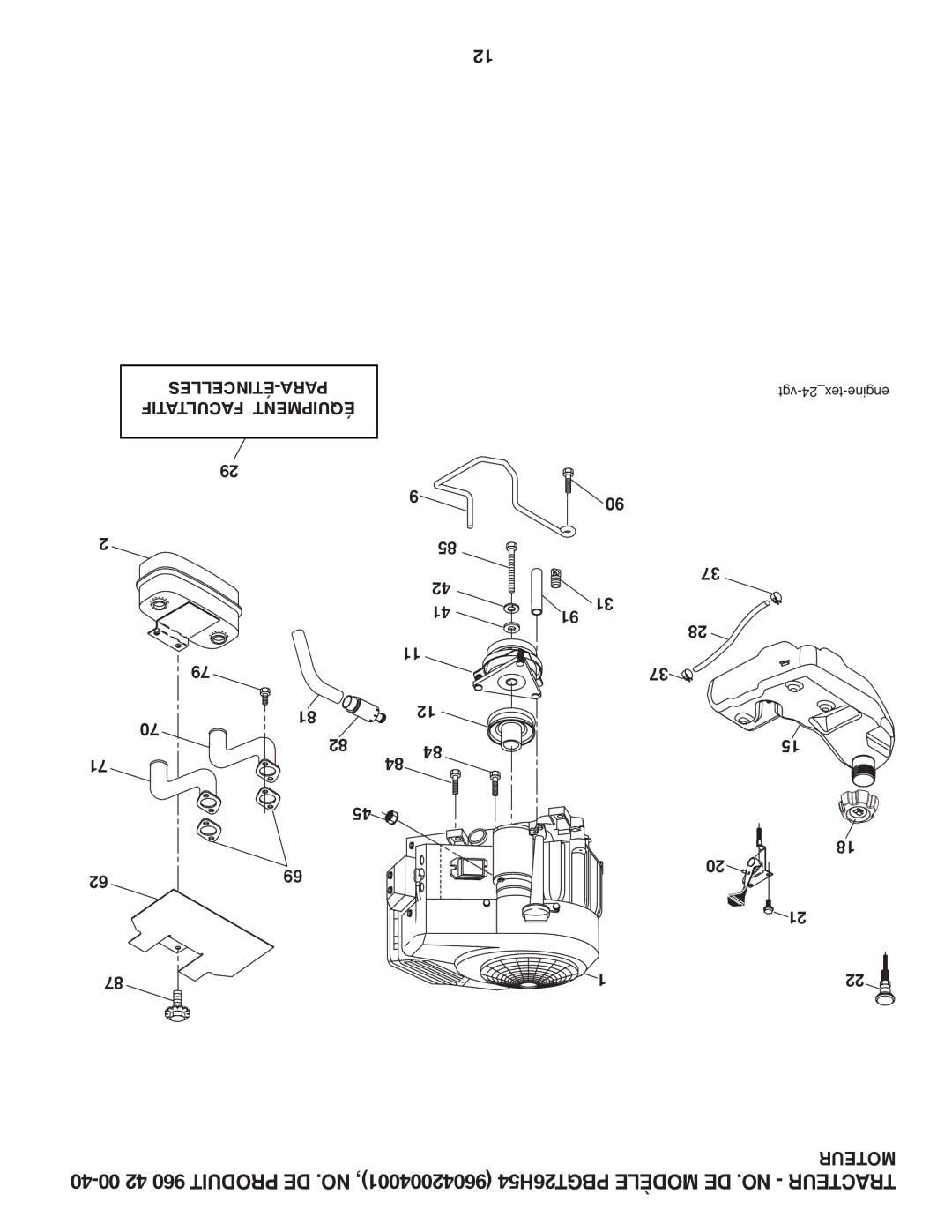 Poulan 960 42 00-40, 96042004001 manual ÉTINCELLES-PARA KIT Arrester Spark Facultatif Équipment 