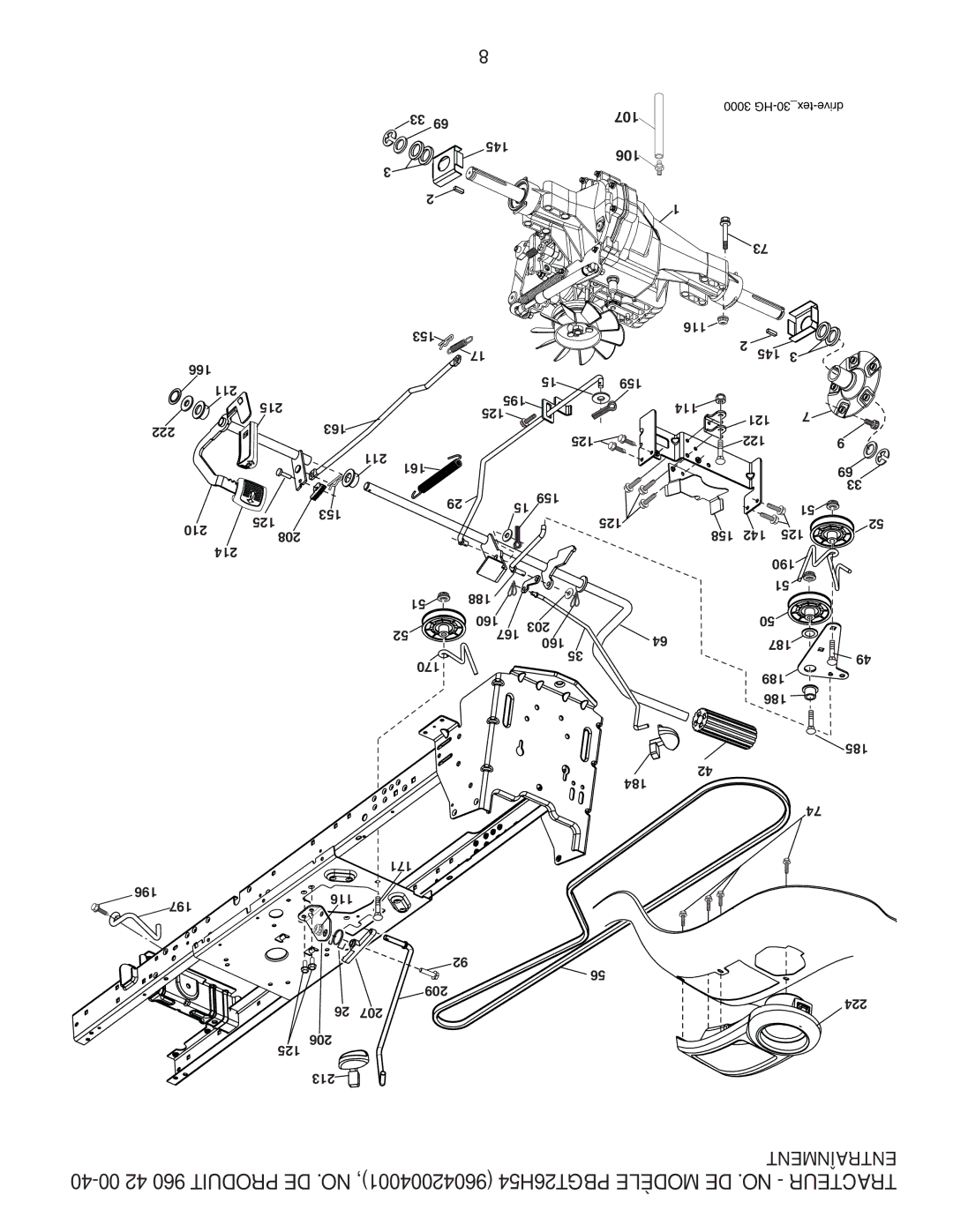 Poulan 960 42 00-40, 96042004001 manual 166, 163 125 211 161, 121 122 210 214 196 159 153, 125 208, 170 189 186 185 184 171 