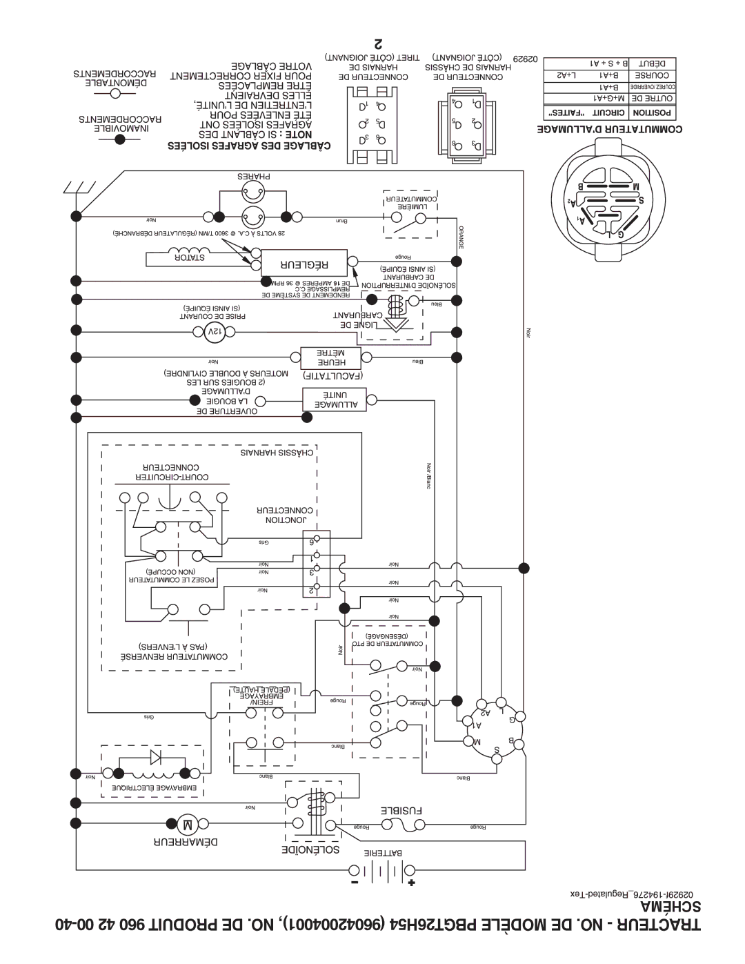 Poulan 960 42 00-40, 96042004001 manual Schéma 