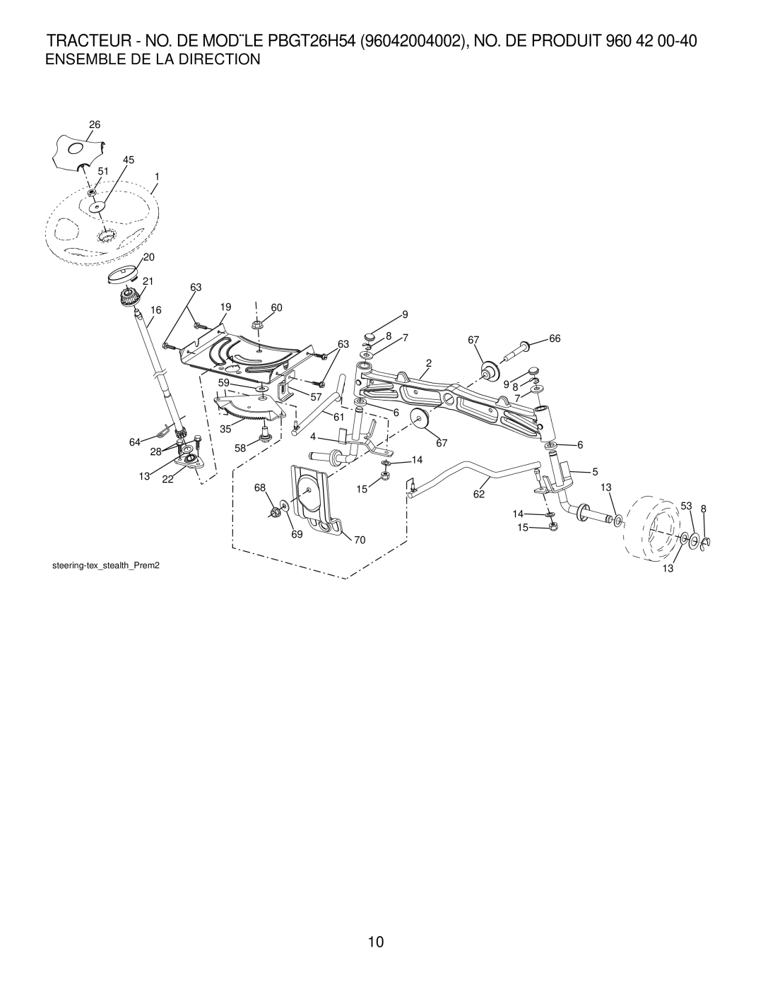 Poulan 417307, 96042004002 manual Prem2stealthtex-steering 