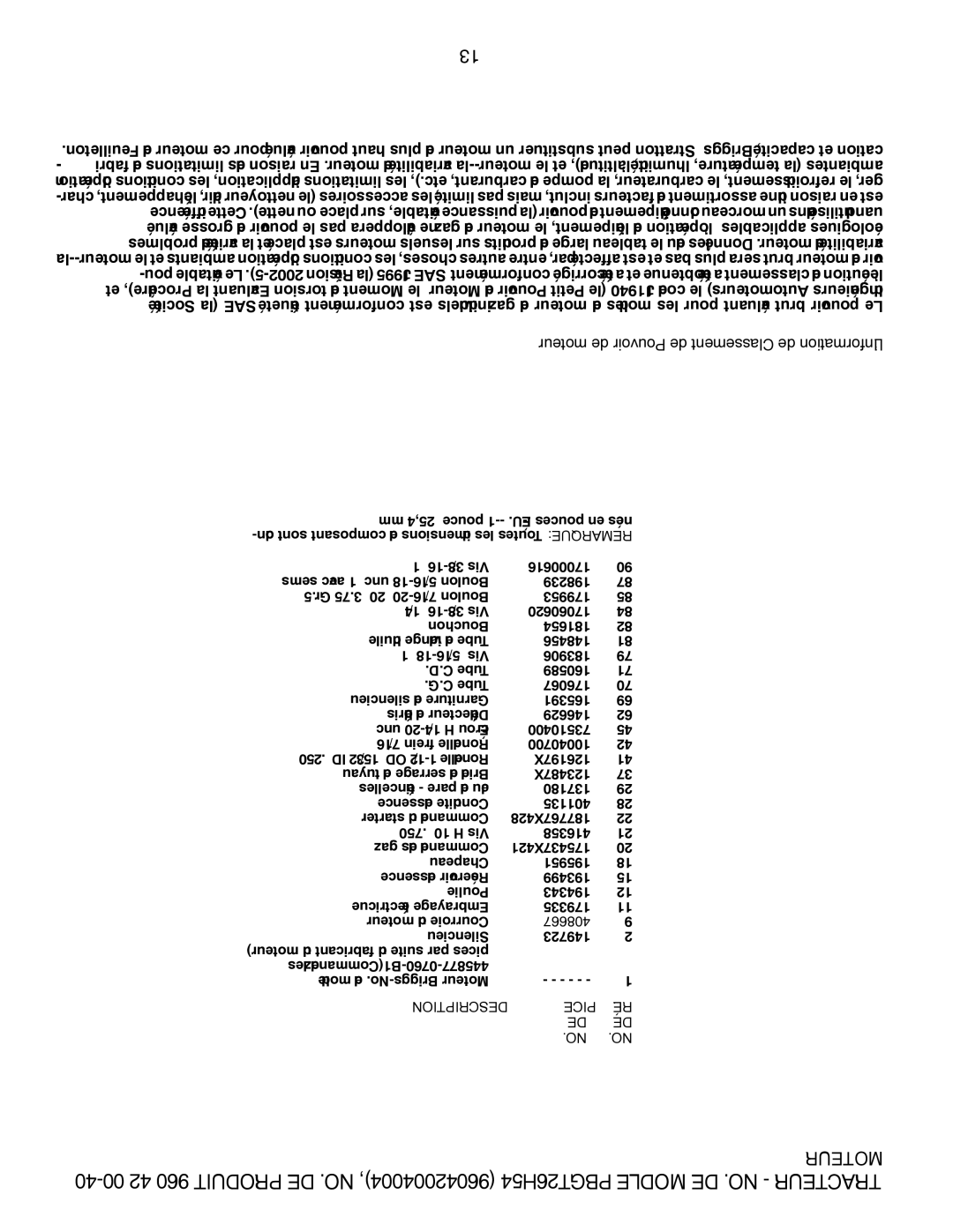 Poulan 96042004004, 423350 manual Moteur de Pouvoir de Classement de L’Information, 408667 