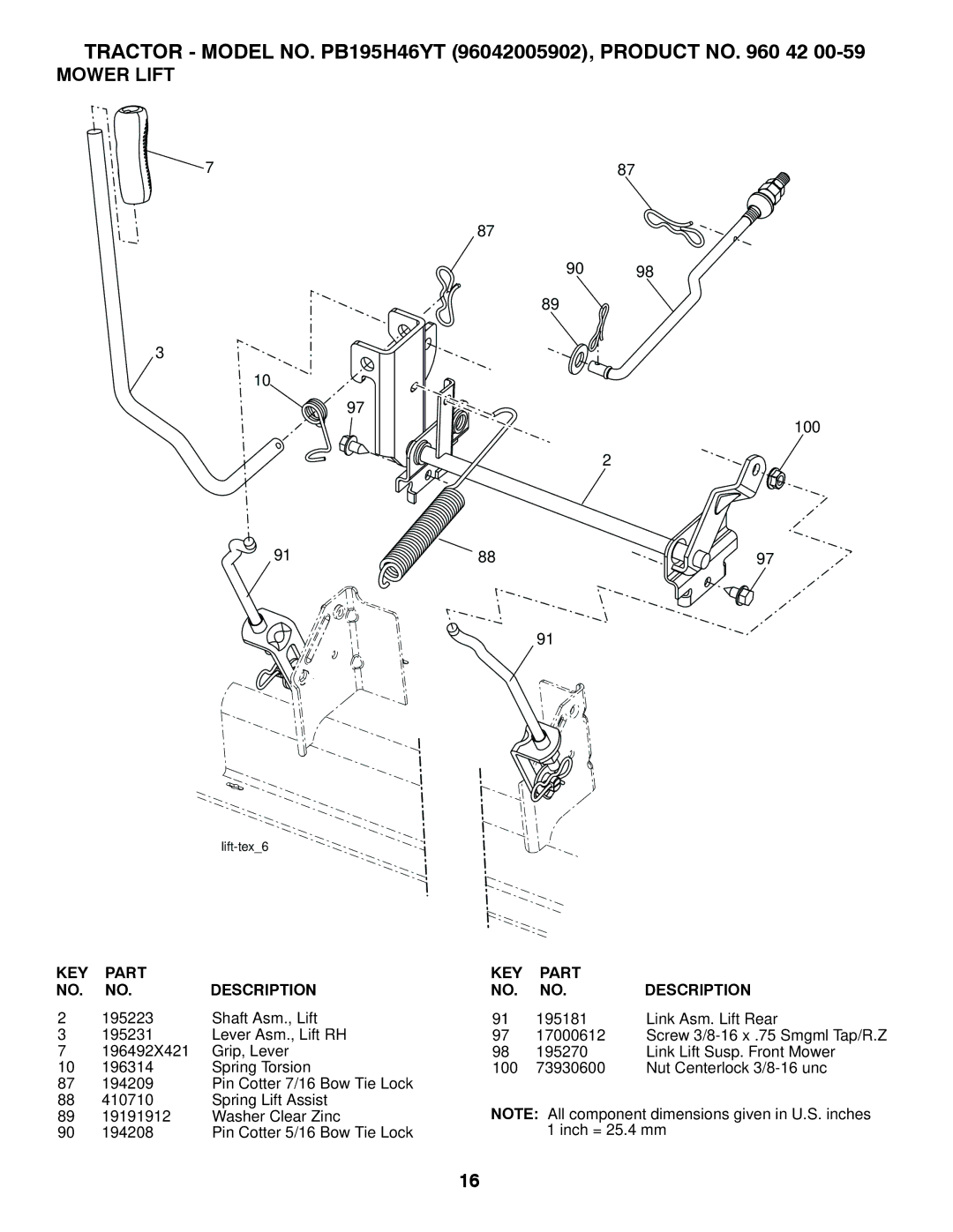 Poulan 96042005902 manual 100 