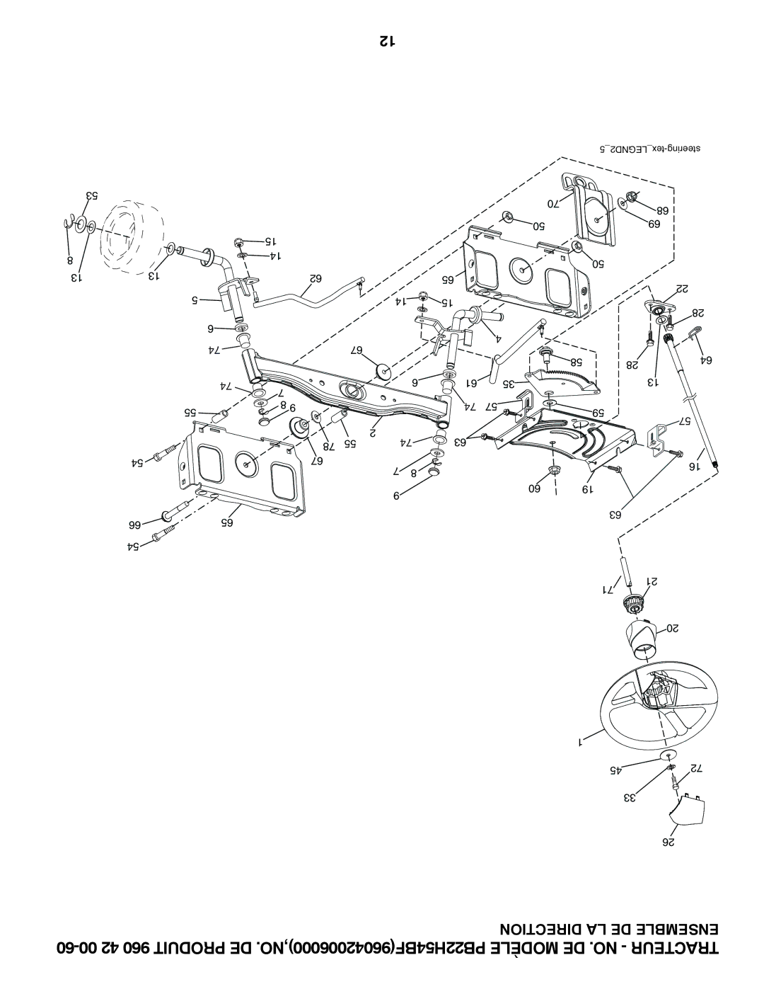 Poulan 96042006000 manual 5LEGND2tex-steering 