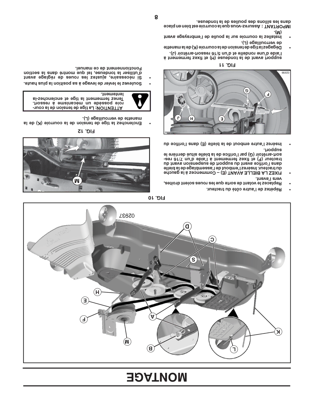 Poulan 96042006001 manual Fig, 10 .FIG 