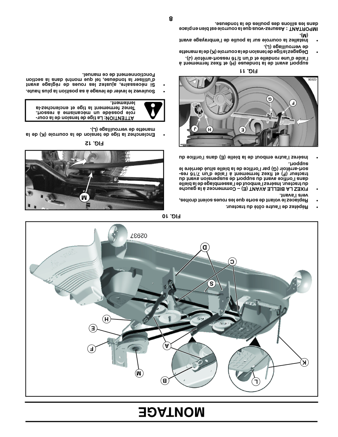 Poulan 425858, 9604200602 manual Fig, 10 .FIG 