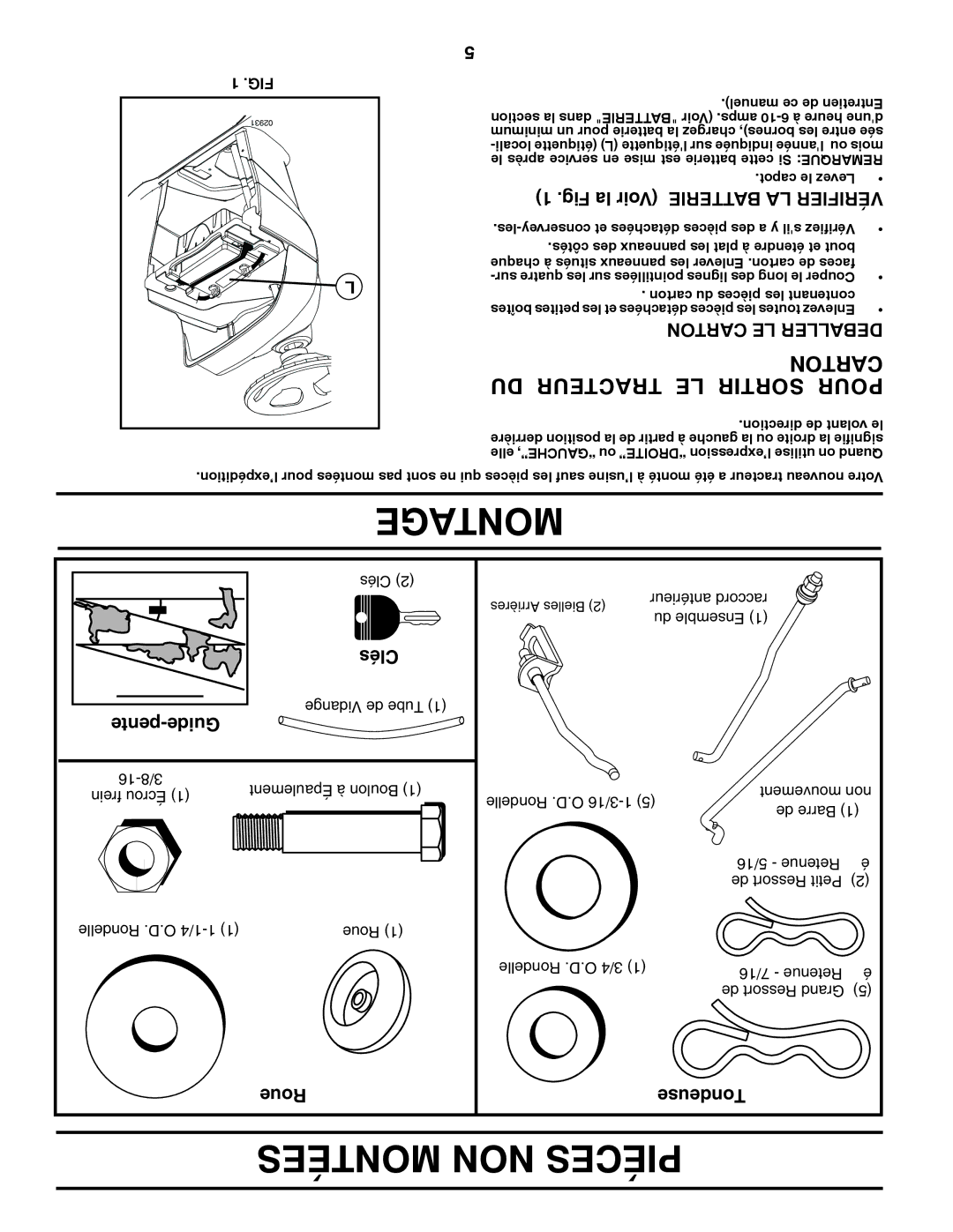 Poulan 9604200602 Montées NON Piéces, Toncar DU Tracteur LE Sortir Pour, Fig la Voir Batterie LA Vérifier, Roue Tondeuse 