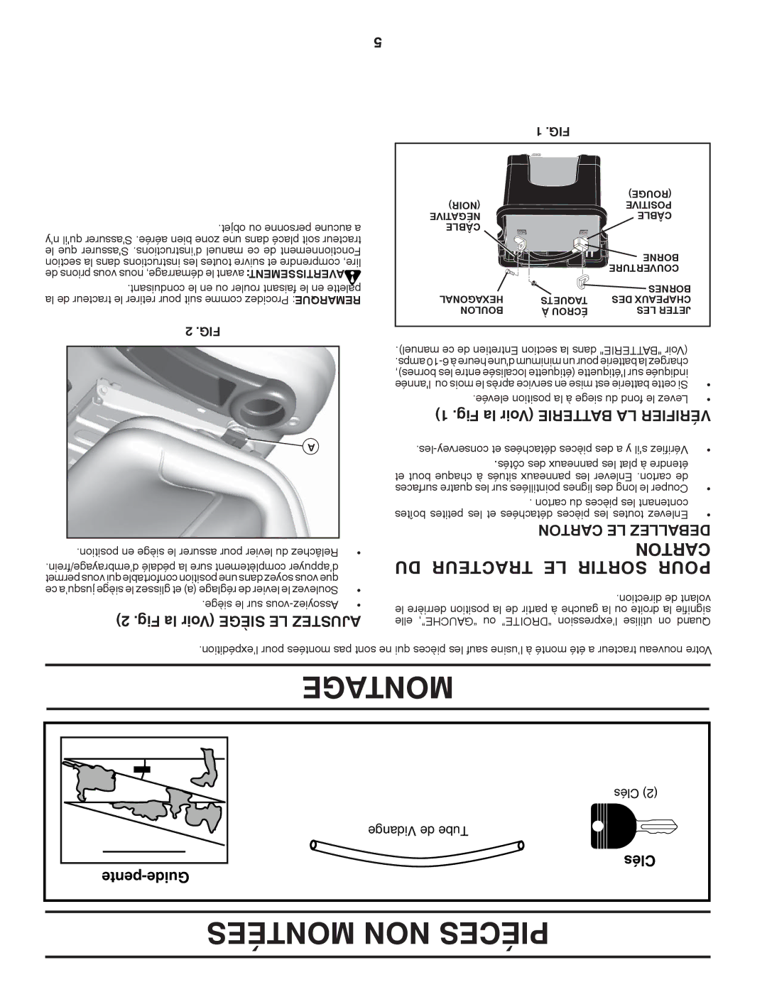 Poulan 418771 Montées NON Piéces, Toncar DU Tracteur LE Sortir Pour, Fig la Voir Batterie LA Vérifier, Carton LE Deballez 