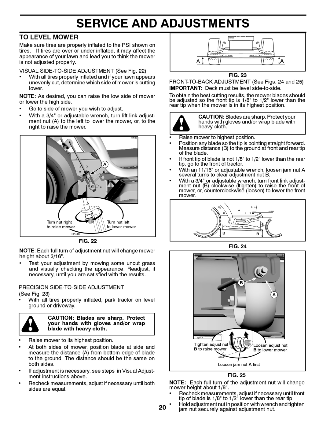 Poulan 418774, 96042006900, PB22H46YTX manual To Level Mower 