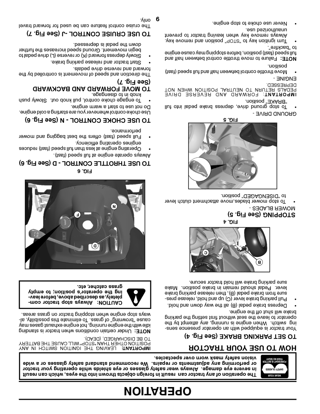 Poulan PB22H46YTX, 96042006900, 418774 manual Tortrac Your USE to HOW, Backward and Forward Move to 