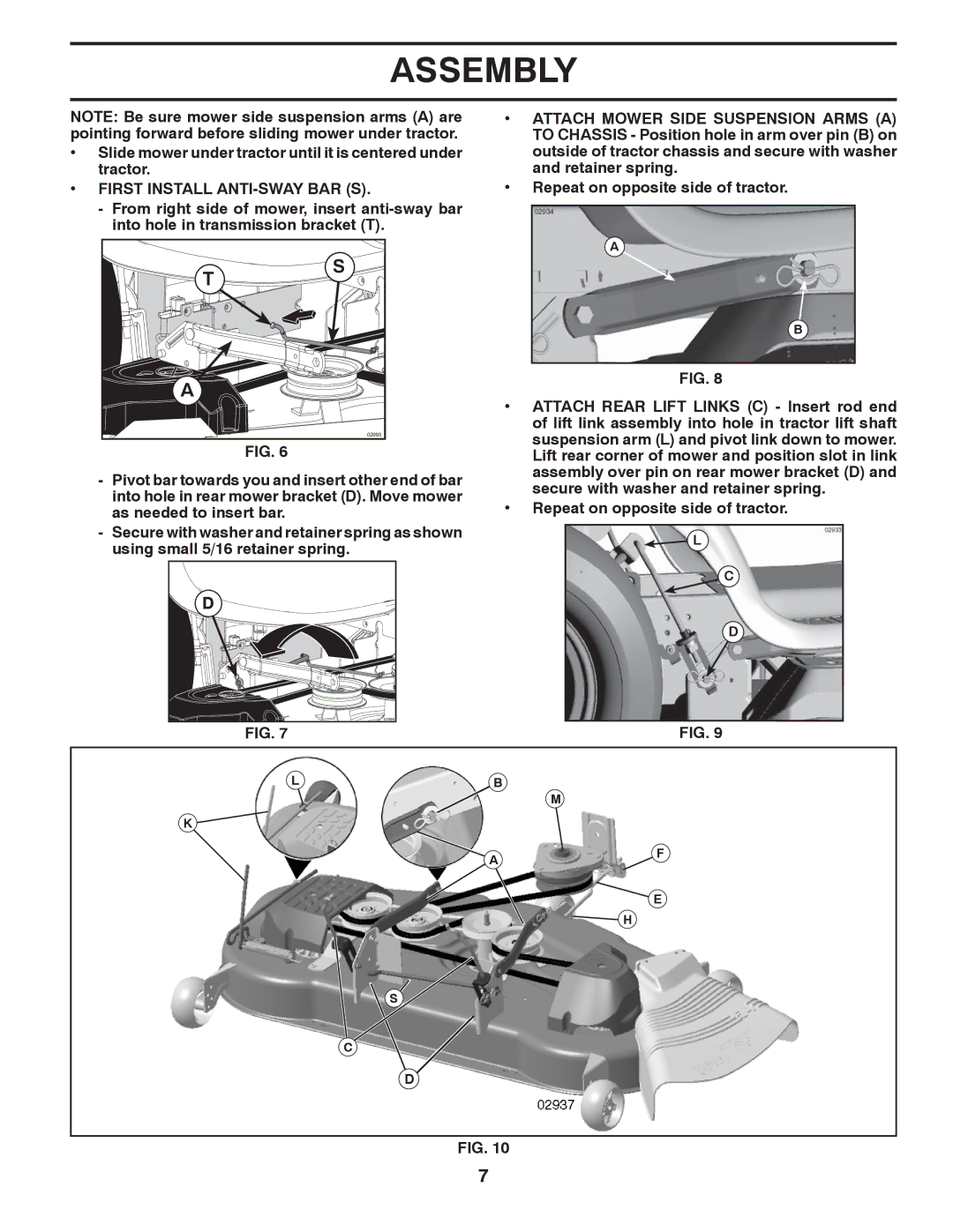 Poulan PB22H54BFX, 96042007000 manual First Install ANTI-SWAY BAR S, Pivot bar towards you and insert other end of bar 