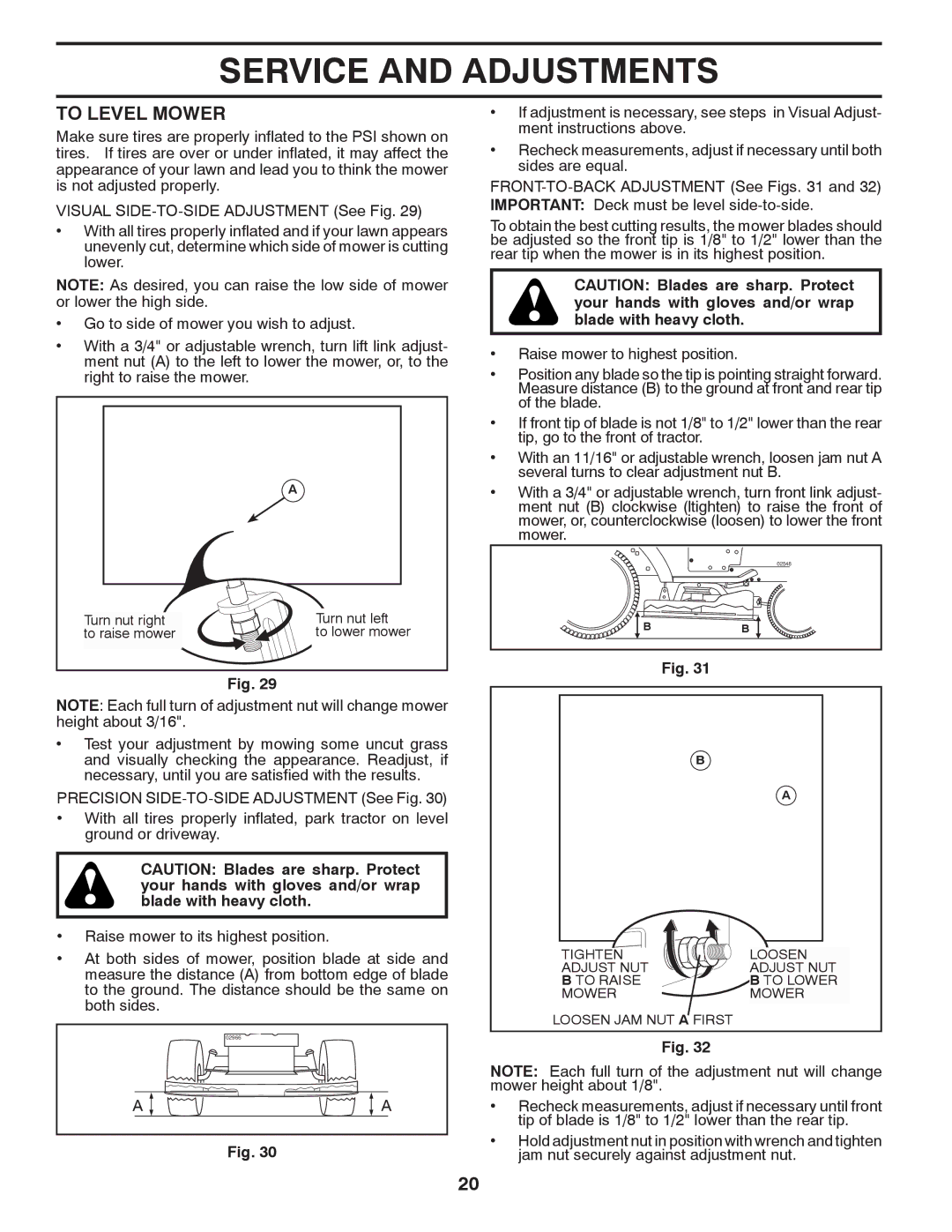 Poulan 96042007201, 427159 manual To Level Mower 