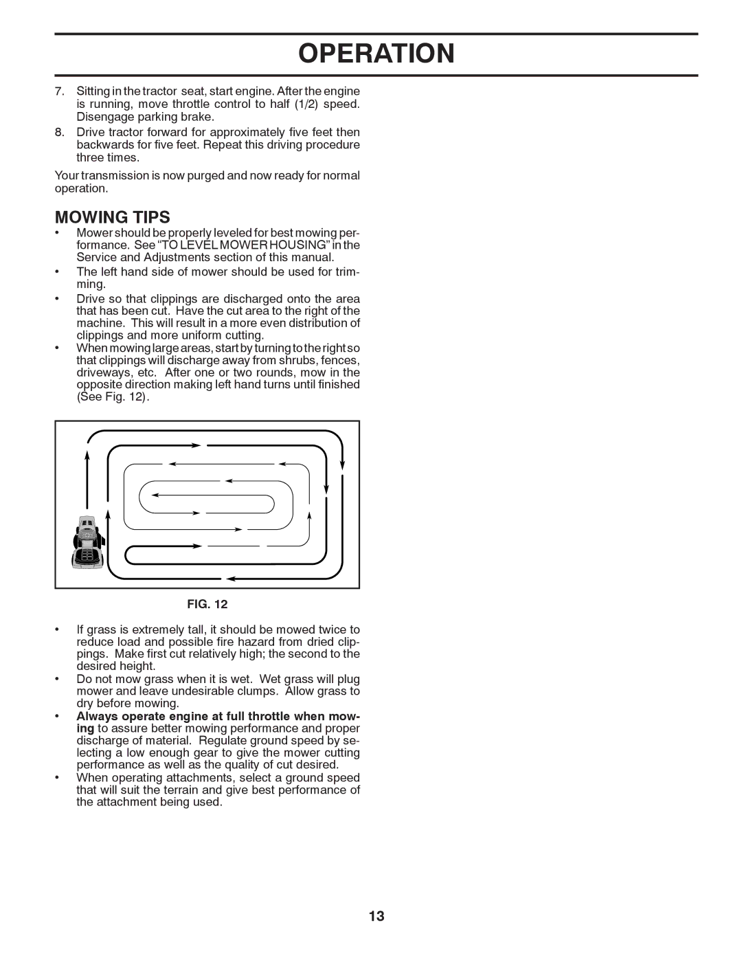 Poulan 419764, 96042007300 manual Mowing Tips 