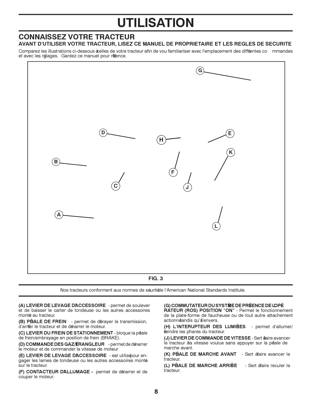 Poulan 419764, 96042007300 manual Utilisation 