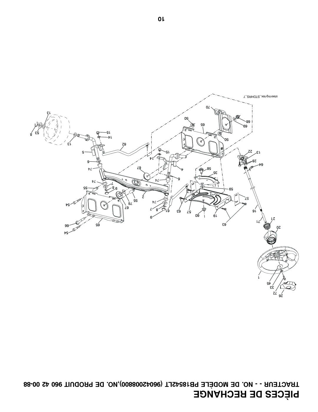 Poulan 96042008800 manual 7STDHRStex-steering 